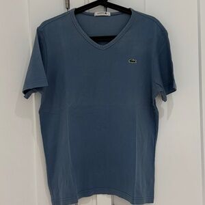 Lacoste Men's V-Neck Tee Blue